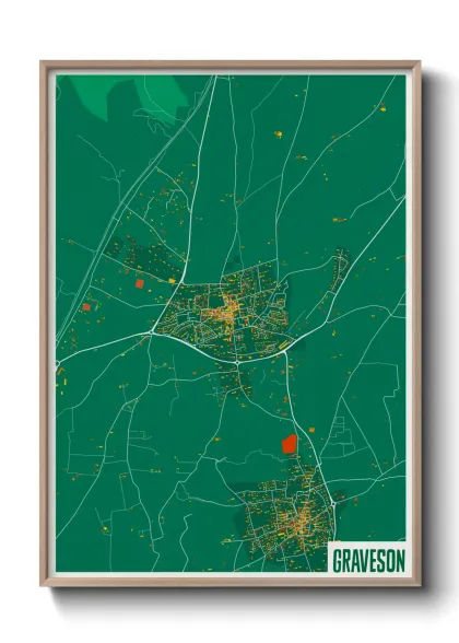 Une affiche de carte sur Graveson
