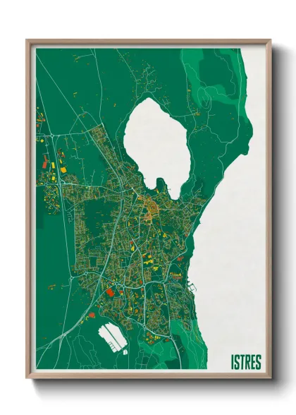 Une affiche de carte sur Istres