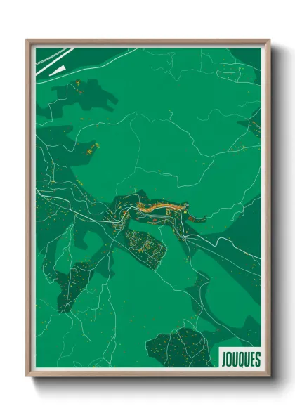 Une affiche de carte sur Jouques