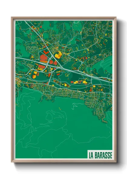 Une affiche de carte sur La Barasse