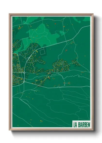 Une affiche de carte sur La Barben