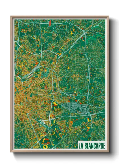 Une affiche de carte sur La Blancarde