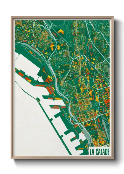 Une affiche de carte sur La Calade