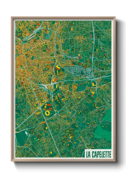 Une affiche de carte sur La Capelette