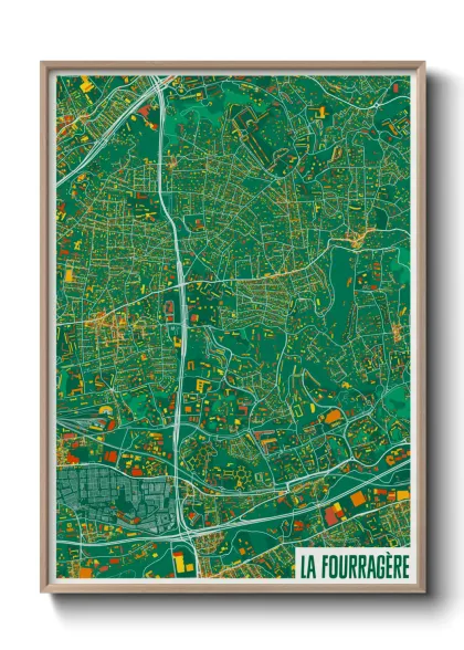 Une affiche de carte sur La Fourragère