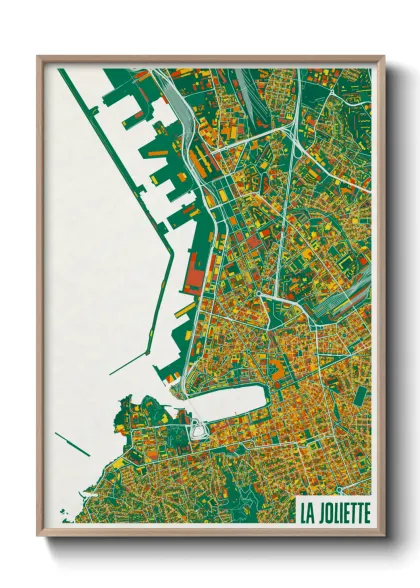 Une affiche de carte sur La Joliette