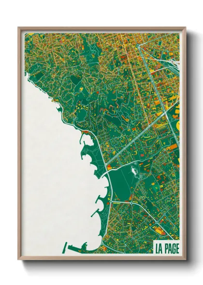 Une affiche de carte sur La Page