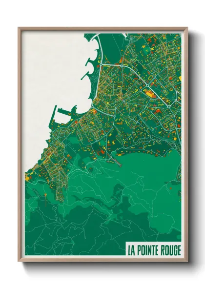 Une affiche de carte sur La Pointe Rouge