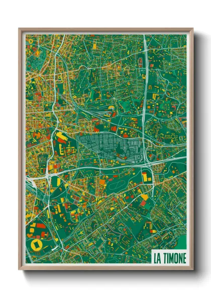 Une affiche de carte sur La Timone