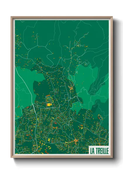 Une affiche de carte sur La Treille