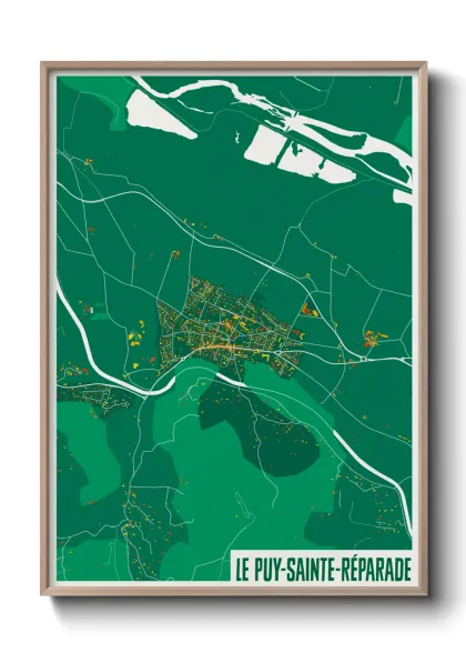 Une affiche de carte sur Le Puy-Sainte-Réparade