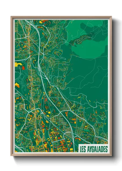 Une affiche de carte sur Les Aygalades