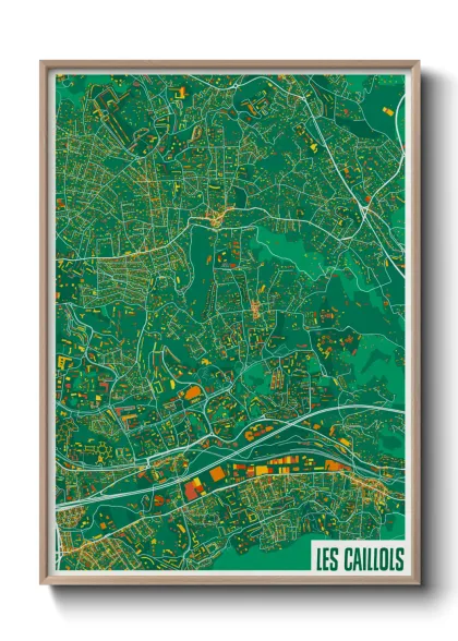 Une affiche de carte sur Les Caillols