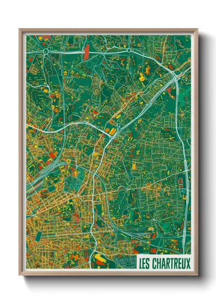 Une affiche de carte sur Les Chartreux