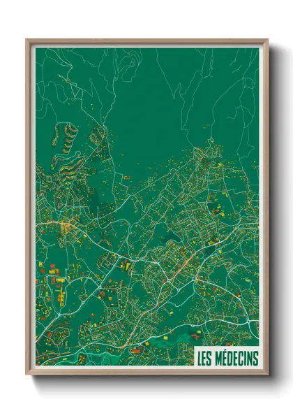 Une affiche de carte sur Les Médecins