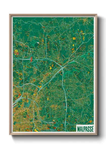 Une affiche de carte sur Malpassé