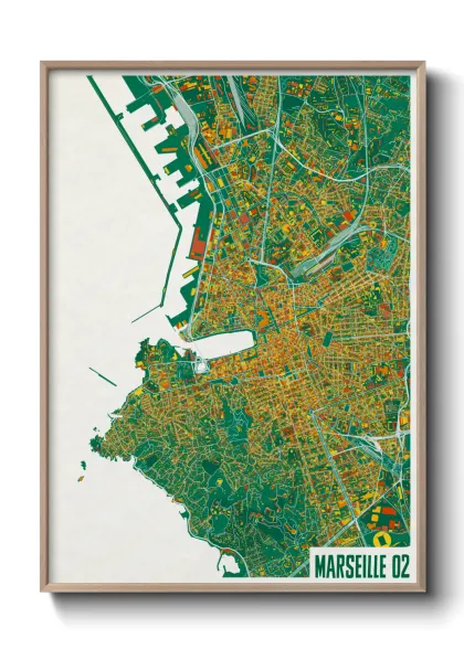 Une affiche de carte sur Marseille 02