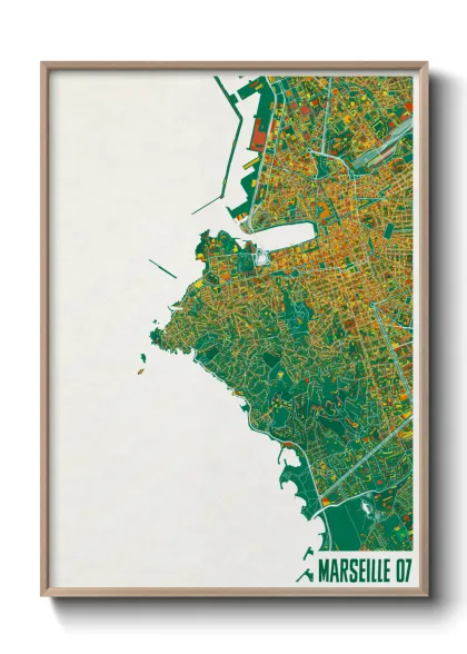 Une affiche de carte sur Marseille 07