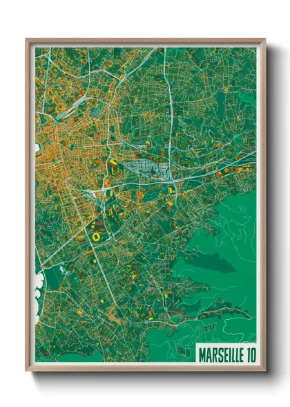 Une affiche de carte sur Marseille 10