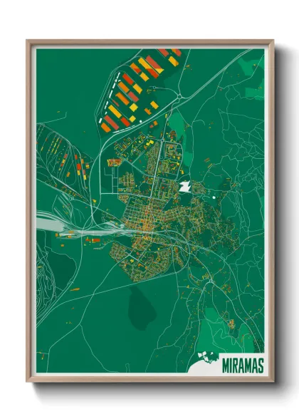 Une affiche de carte sur Miramas