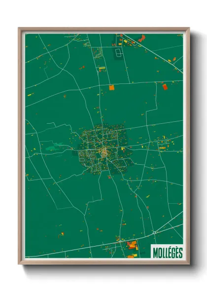 Une affiche de carte sur Mollégès