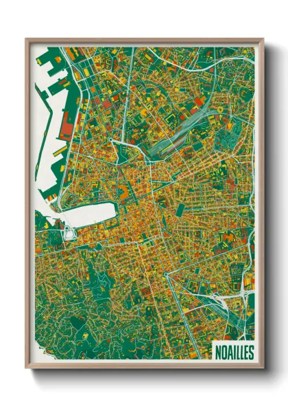 Une affiche de carte sur Noailles