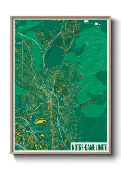 Une affiche de carte sur Notre-Dame Limite