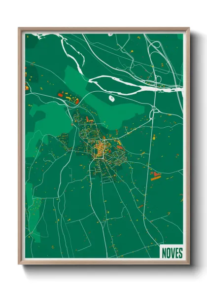 Une affiche de carte sur Noves