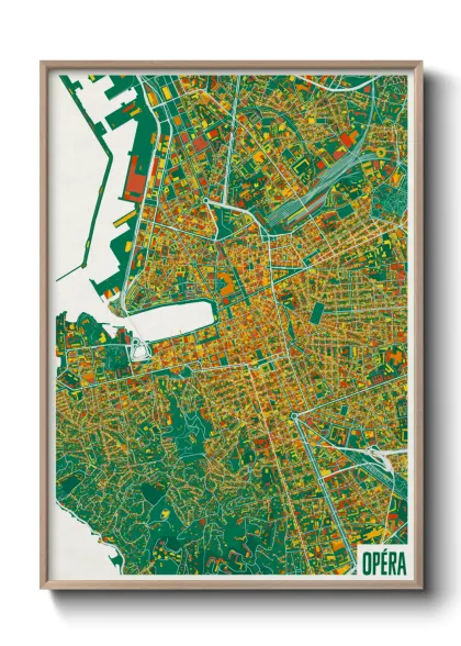 Une affiche de carte sur Opéra