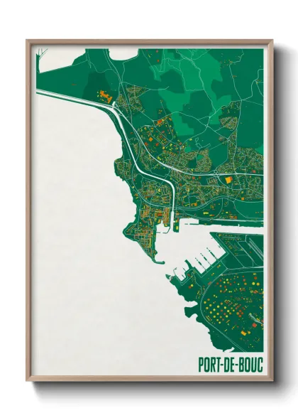 Une affiche de carte sur Port-de-Bouc