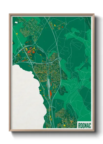 Une affiche de carte sur Rognac