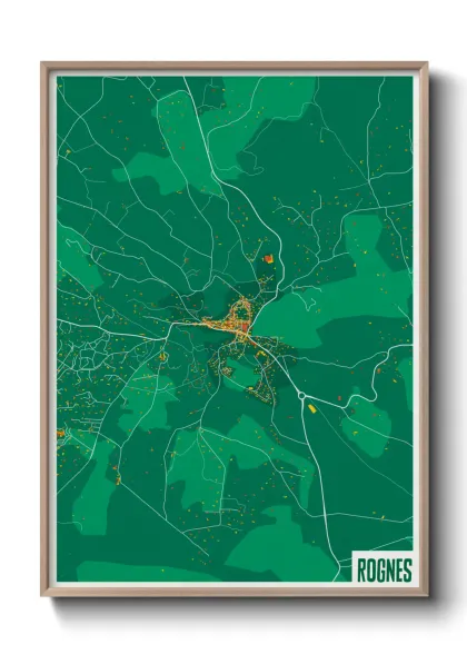 Une affiche de carte sur Rognes