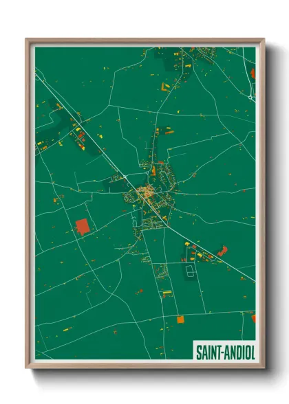 Une affiche de carte sur Saint-Andiol