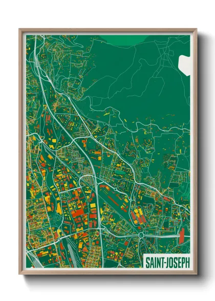 Une affiche de carte sur Saint-Joseph