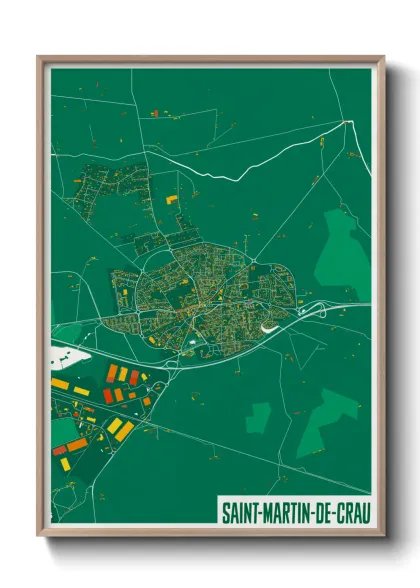 Une affiche de carte sur Saint-Martin-de-Crau