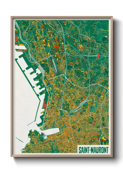 Une affiche de carte sur Saint-Mauront