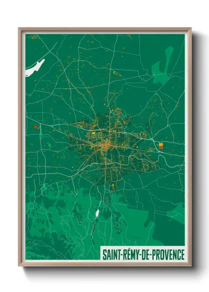 Une affiche de carte sur Saint-Rémy-de-Provence