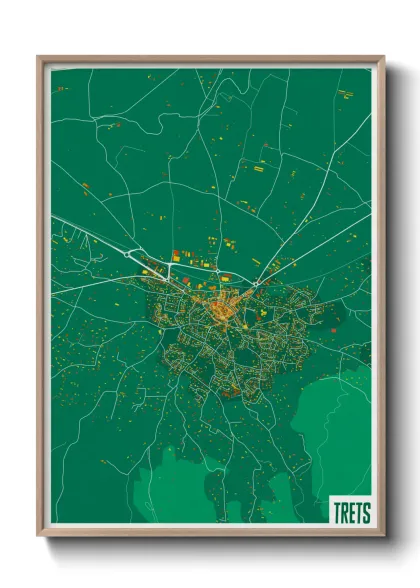 Une affiche de carte sur Trets