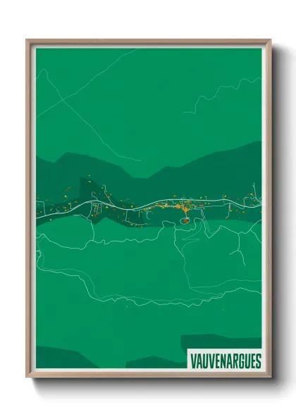 Une affiche de carte sur Vauvenargues