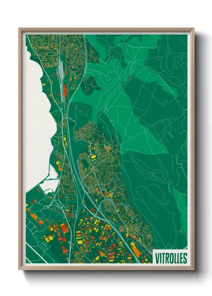 Une affiche de carte sur Vitrolles