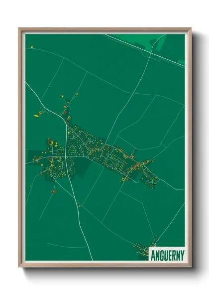 Une affiche de carte sur Anguerny