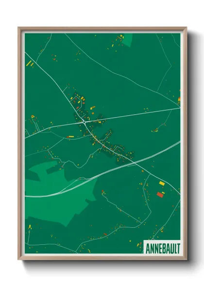 Une affiche de carte sur Annebault