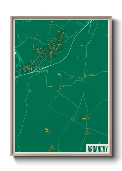 Une affiche de carte sur Arganchy