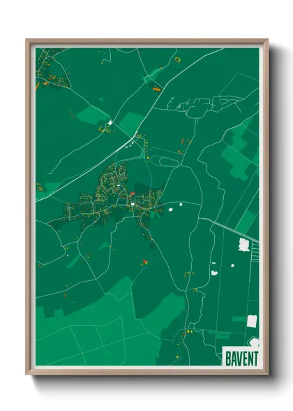 Une affiche de carte sur Bavent