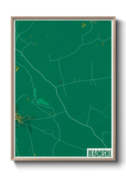 Une affiche de carte sur Beaumesnil