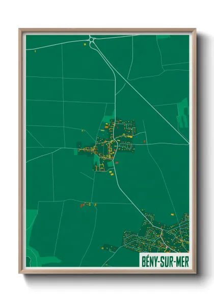 Une affiche de carte sur Bény-sur-Mer