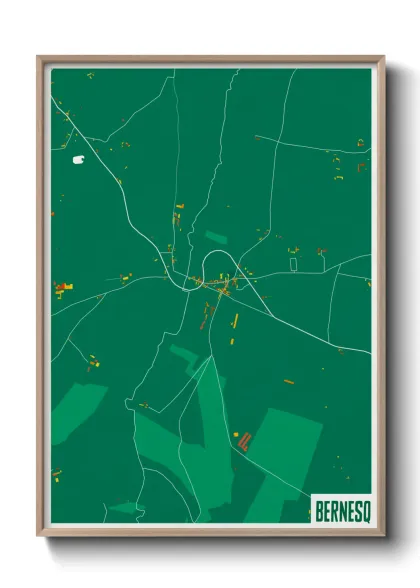 Une affiche de carte sur Bernesq