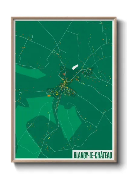 Une affiche de carte sur Blangy-le-Château