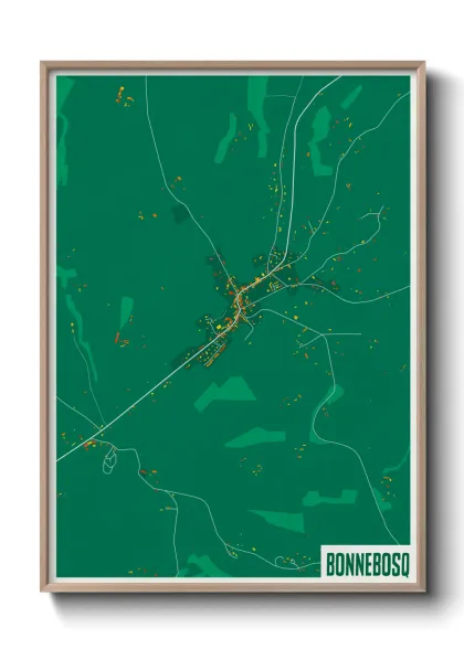 Une affiche de carte sur Bonnebosq