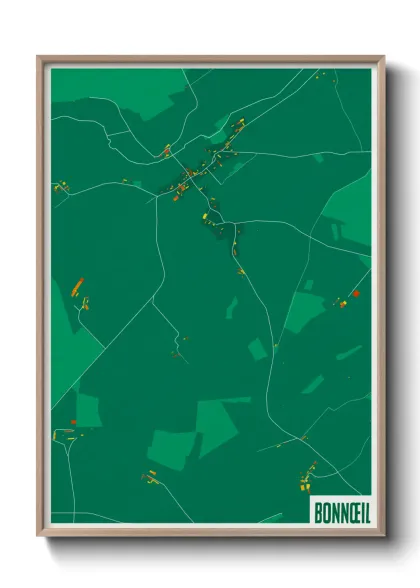 Une affiche de carte sur Bonnœil